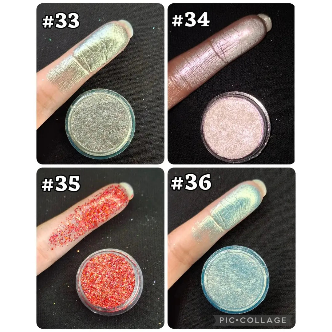 3D GLAM COLLECTION – 36 3D Pressed Shades,Glitters & Highlighters