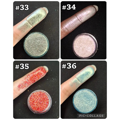 3D GLAM COLLECTION – 36 3D Pressed Shades,Glitters & Highlighters