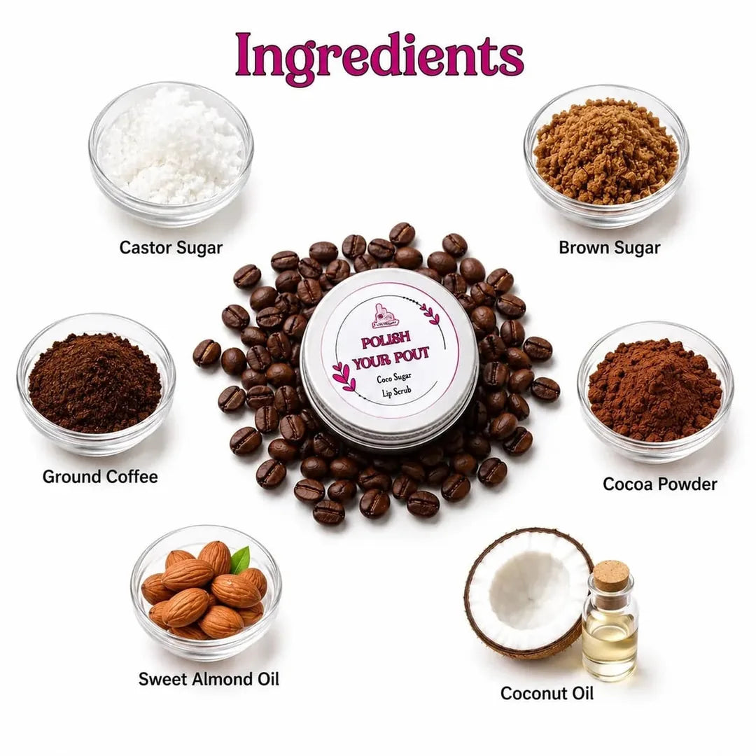 POLISH YOUR POUT - Coco Sugar Lip Scrub+Berry Lip Balm