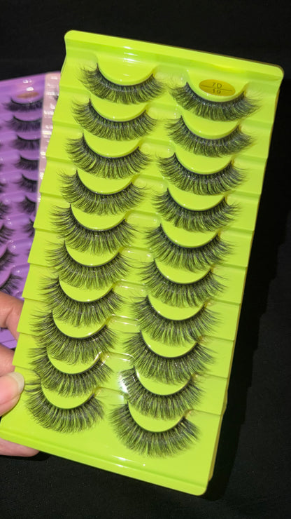 3D EYELASHES - Pack of 10 Pairs