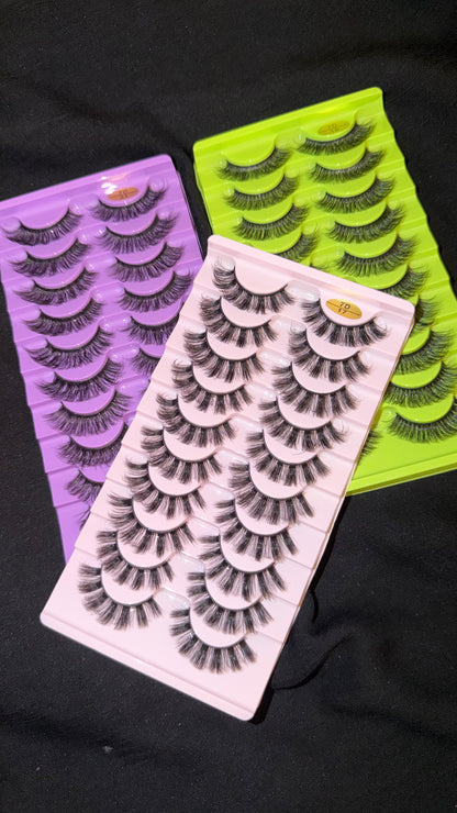3D EYELASHES - Pack of 10 Pairs