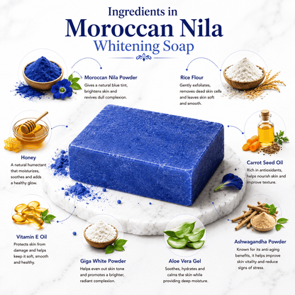 MOROCCAN NILA WHITENING & SAFFRON GOLD SOAP BUNDLE – 2 × 100G BARS