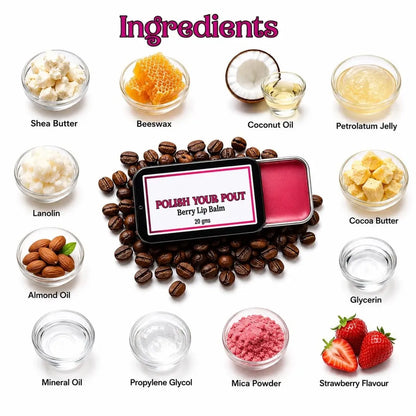 POLISH YOUR POUT - Coco Sugar Lip Scrub+Berry Lip Balm