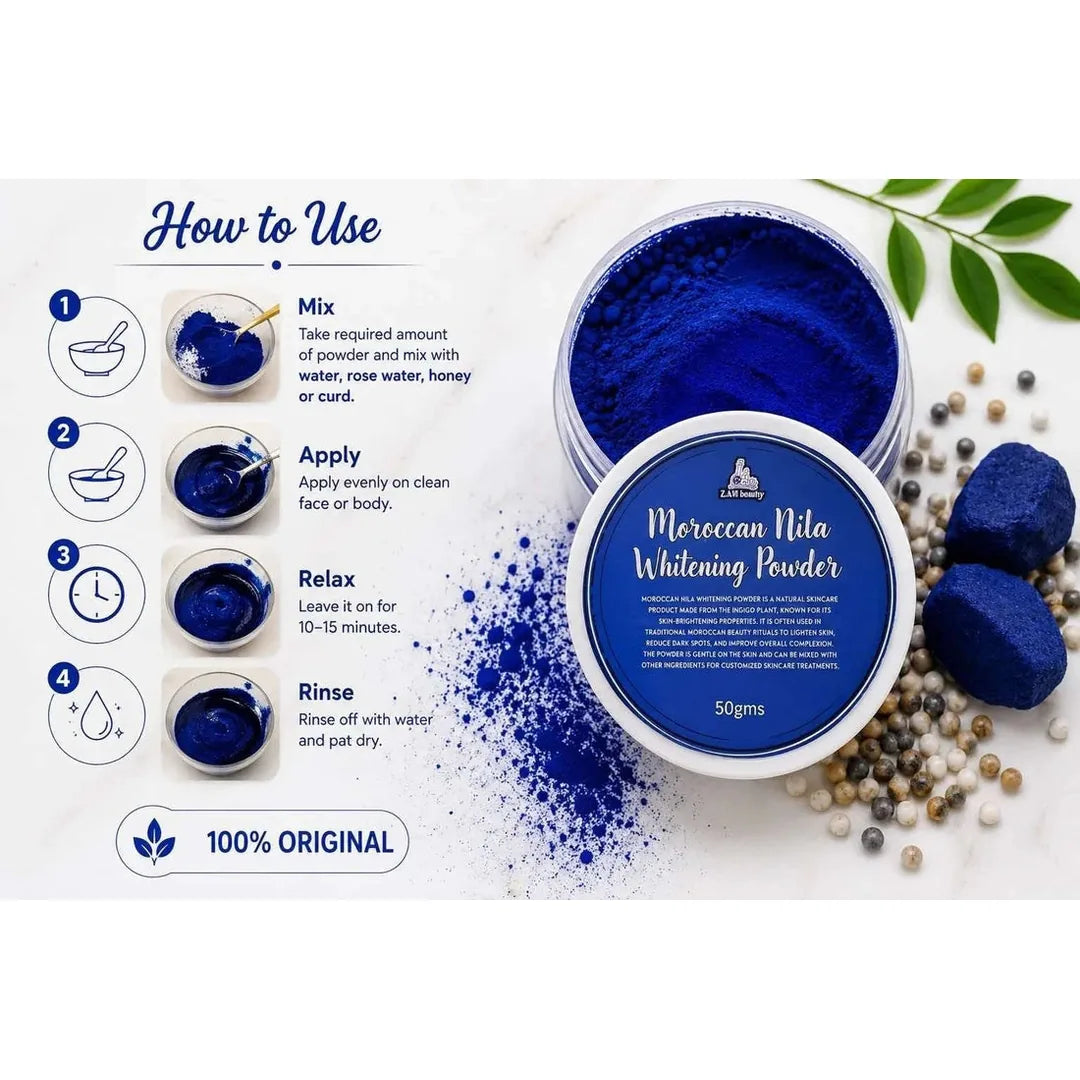 MOROCCAN NILA WHITENING POWDER - 100% Original – 50g