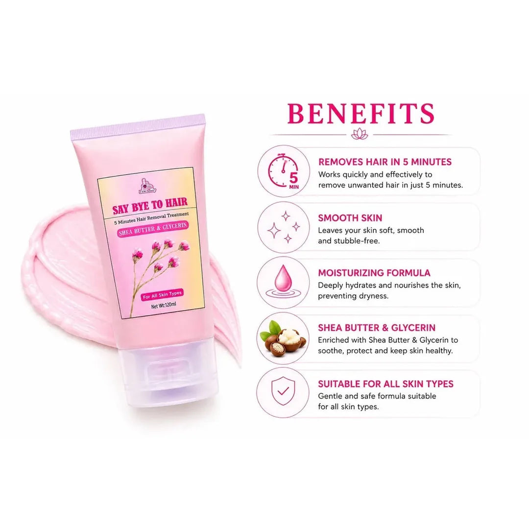 SAY BYE TO HAIR - 5 minutes Hair Removal Treatment - 120ml