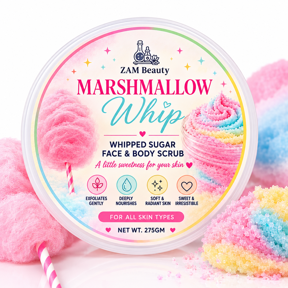 MARSHMALLOW Whipped Sugar Face & Body Scrub - 275 gm