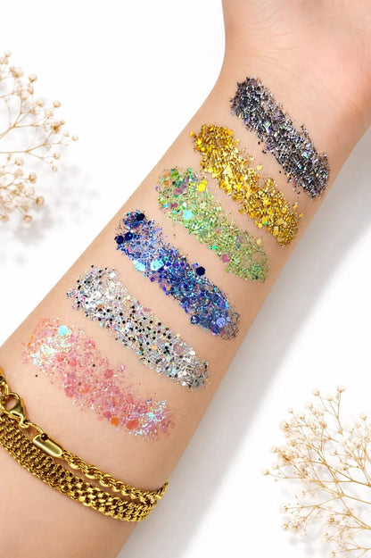 CHUNKY PRESSED GLITTERS - Set of 6