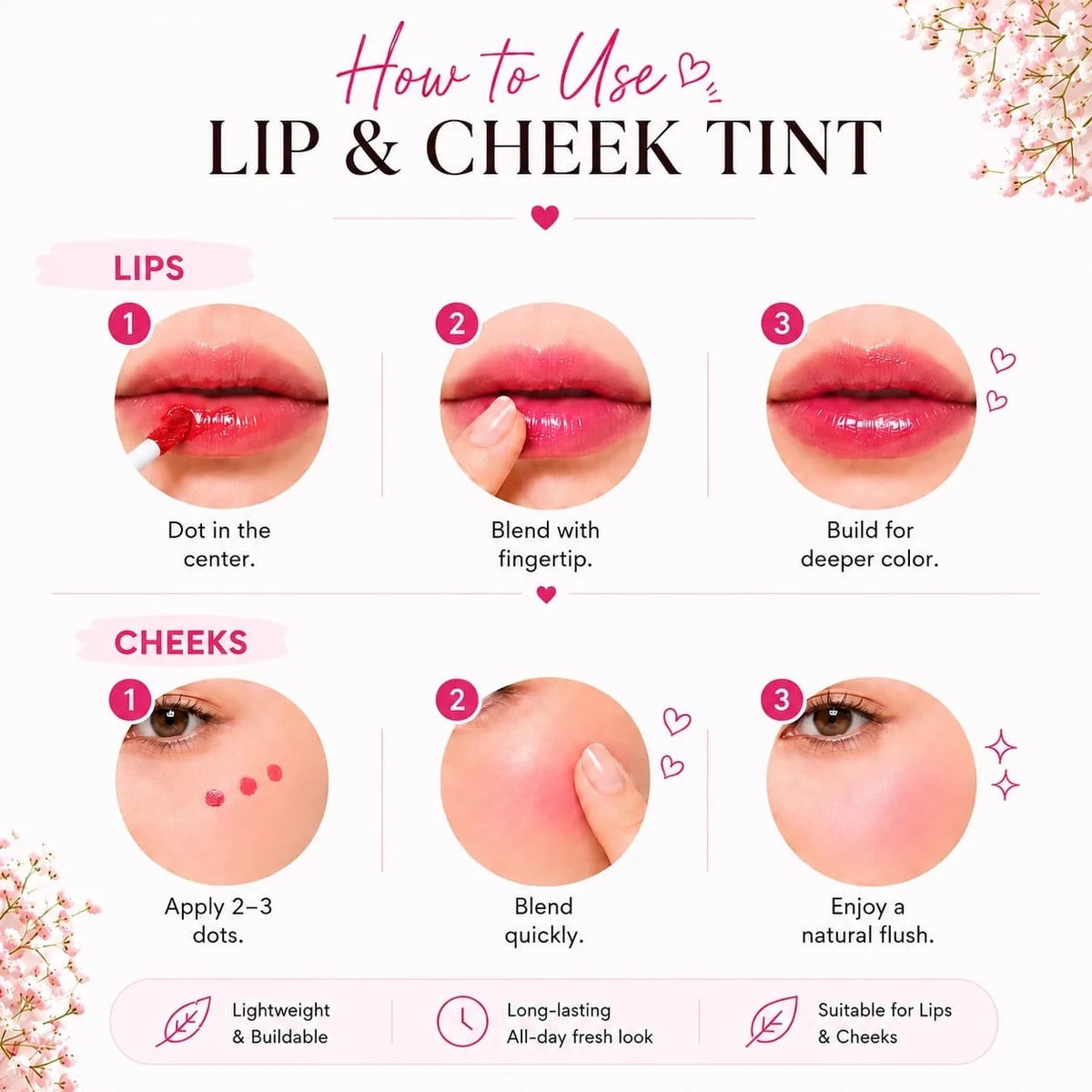 KISSES Lip & Cheek Tint - Pack Of 2