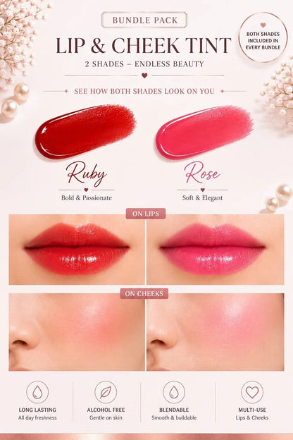 KISSES Lip & Cheek Tint - Pack Of 2