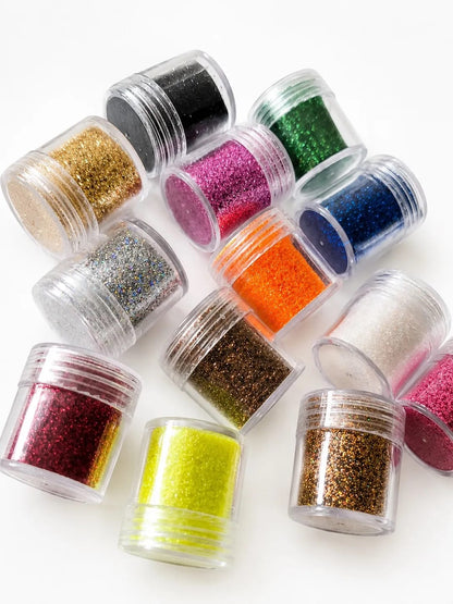 GLITTER GALAXY - 12 Loose Glitters with Glue