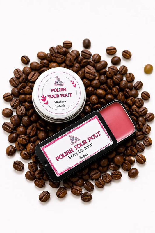 POLISH YOUR POUT - Coco Sugar Lip Scrub+Berry Lip Balm